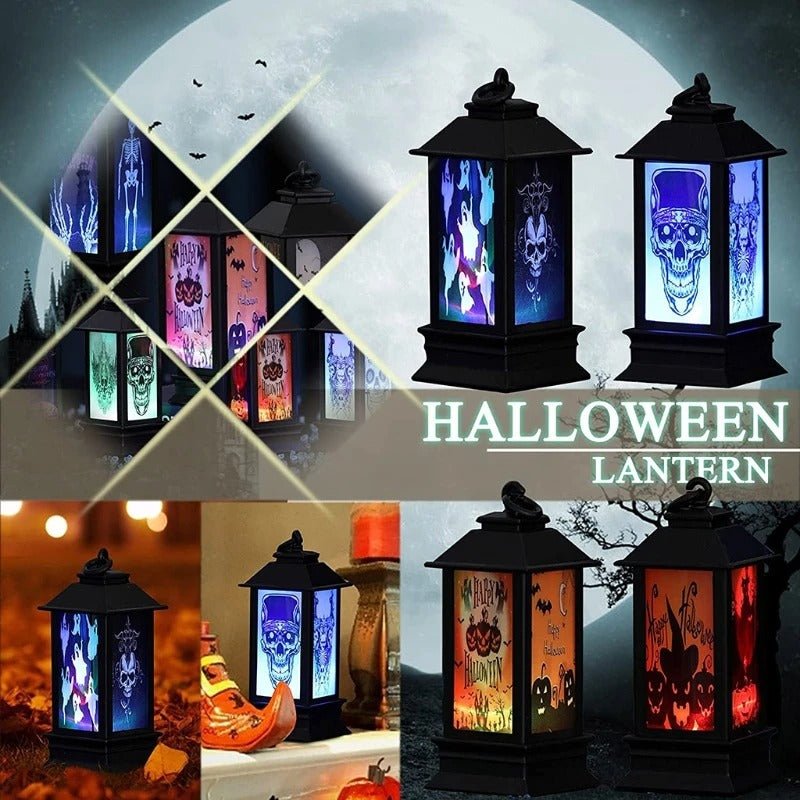 Decoratieve LED-lantaarn met Flikkereffect voor Halloween – Sfeerverlichting Binnen Buiten Tuin Decoratie | Sulvida