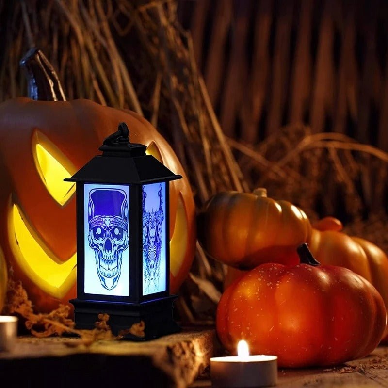 Decoratieve LED-lantaarn met Flikkereffect voor Halloween – Sfeerverlichting Binnen Buiten Tuin Decoratie | Sulvida