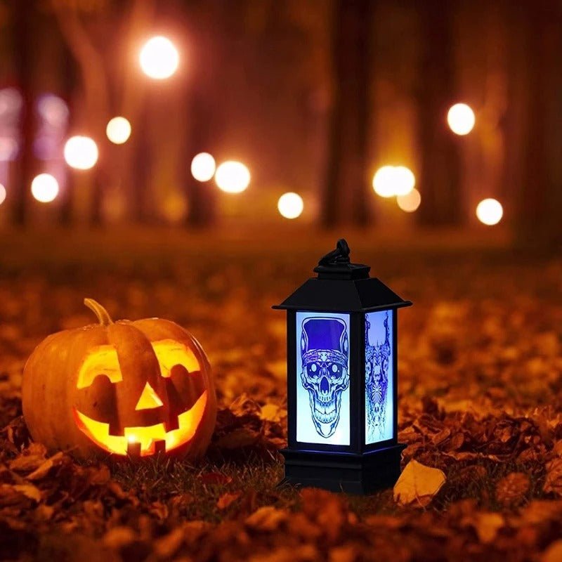 Decoratieve LED-lantaarn met Flikkereffect voor Halloween – Sfeerverlichting Binnen Buiten Tuin Decoratie | Sulvida