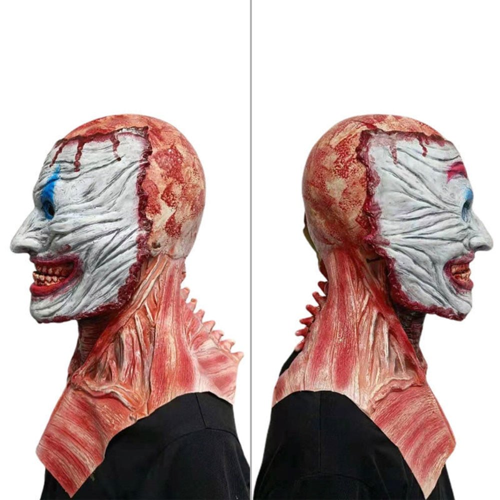 Dubbellaags Horror Masker met Verwisselbaar Clown en Schedel Gezicht voor Volwassenen Halloween Kostuum | Sulvida