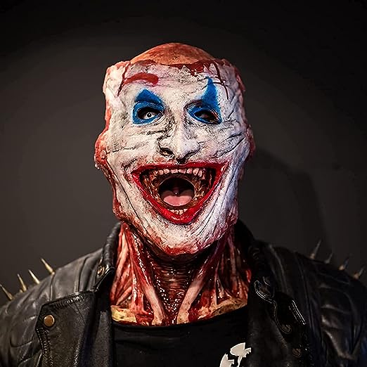 Dubbellaags Horror Masker met Verwisselbaar Clown en Schedel Gezicht voor Volwassenen Halloween Kostuum | Sulvida