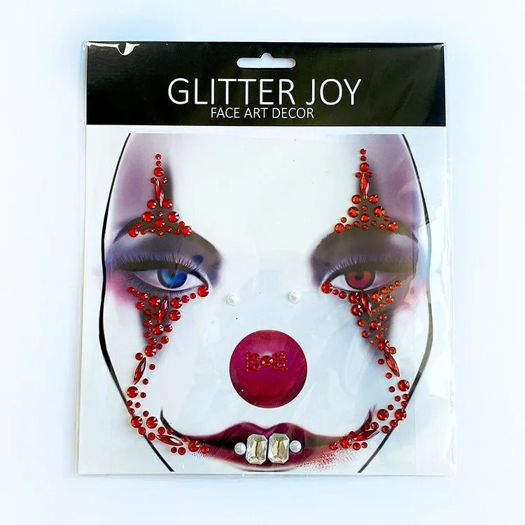 Gezichtsjuwelen Acryl Strass voor Halloween – Zelfklevende Edelsteentjes Gezicht Complete Set Party Make-up | Sulvida