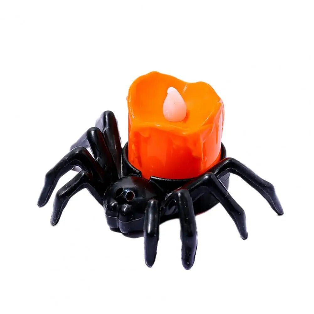 LED Spinnenlicht Halloween Decoratie Vlamloze Kaars Oranje Gloed Sfeerverlichting Feest Horror Binnen Buiten | Sulvida