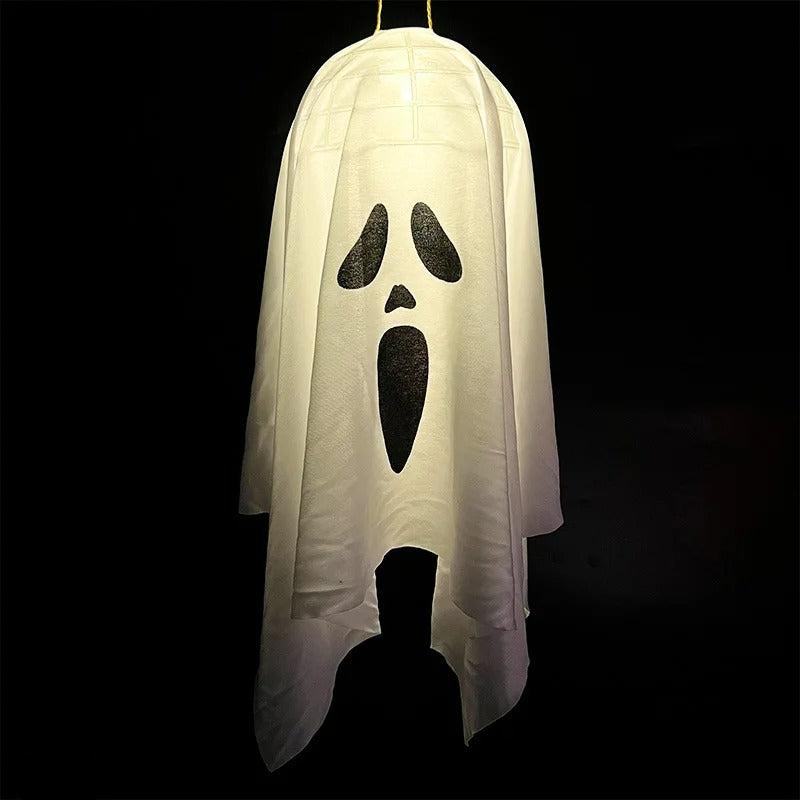 Spookwindzak met LED-verlichting - Hangend decoratiespook voor buiten en binnen - Halloween decoratie | Sulvida