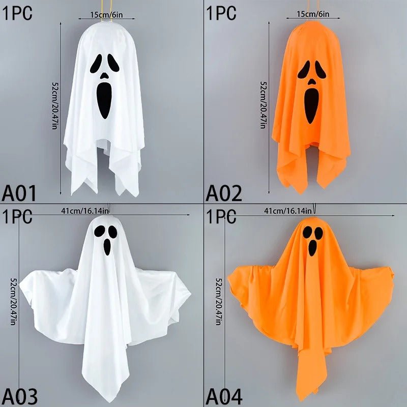 Spookwindzak met LED-verlichting - Hangend decoratiespook voor buiten en binnen - Halloween decoratie | Sulvida