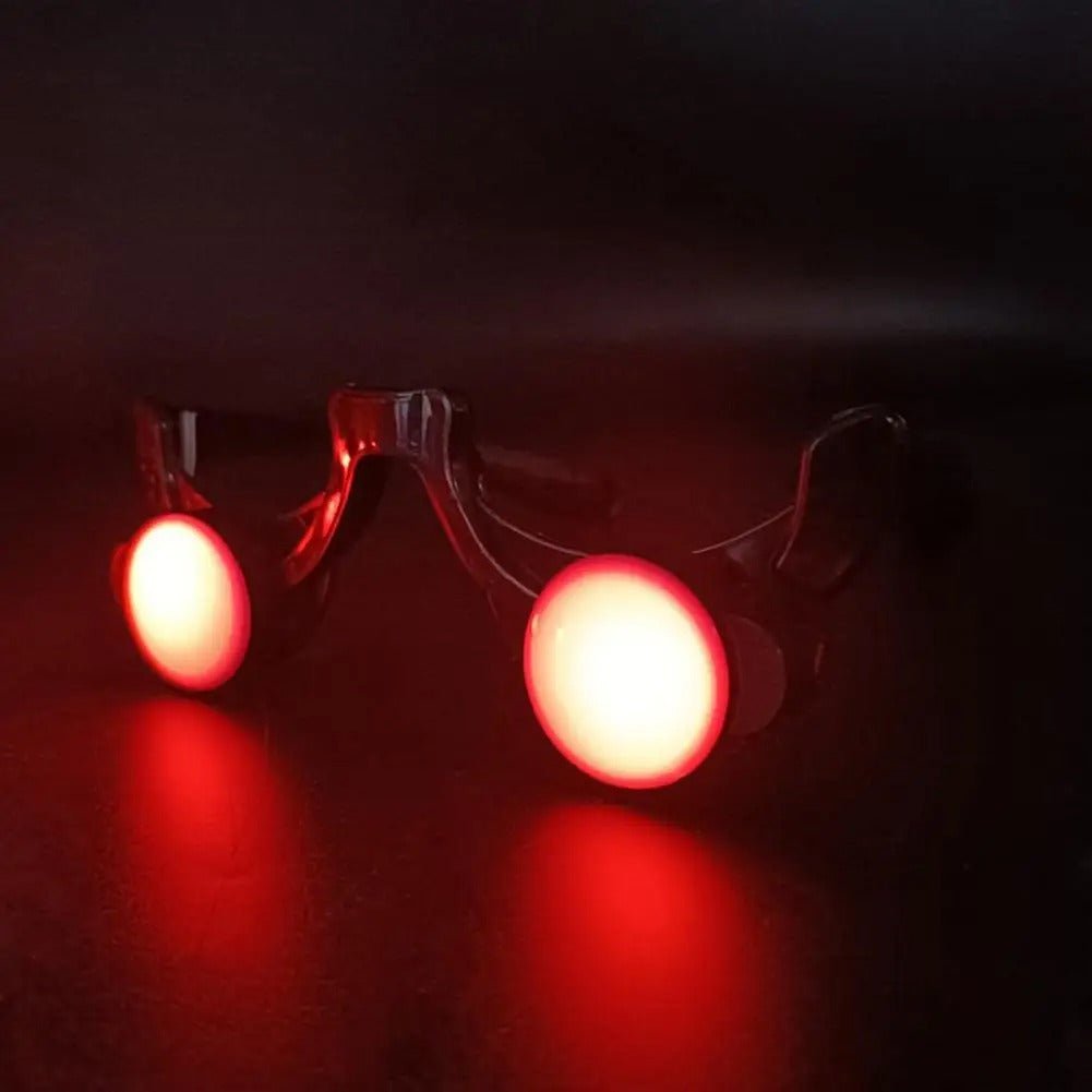 LED-feestbril met lichteffect voor Halloween themafeesten carnaval verkleedaccessoire glow-effect party | Sulvida