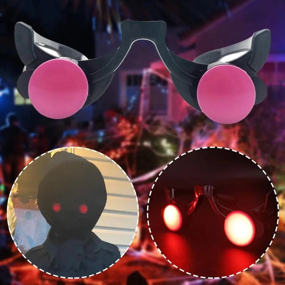 LED-feestbril met lichteffect voor Halloween themafeesten carnaval verkleedaccessoire glow-effect party | Sulvida