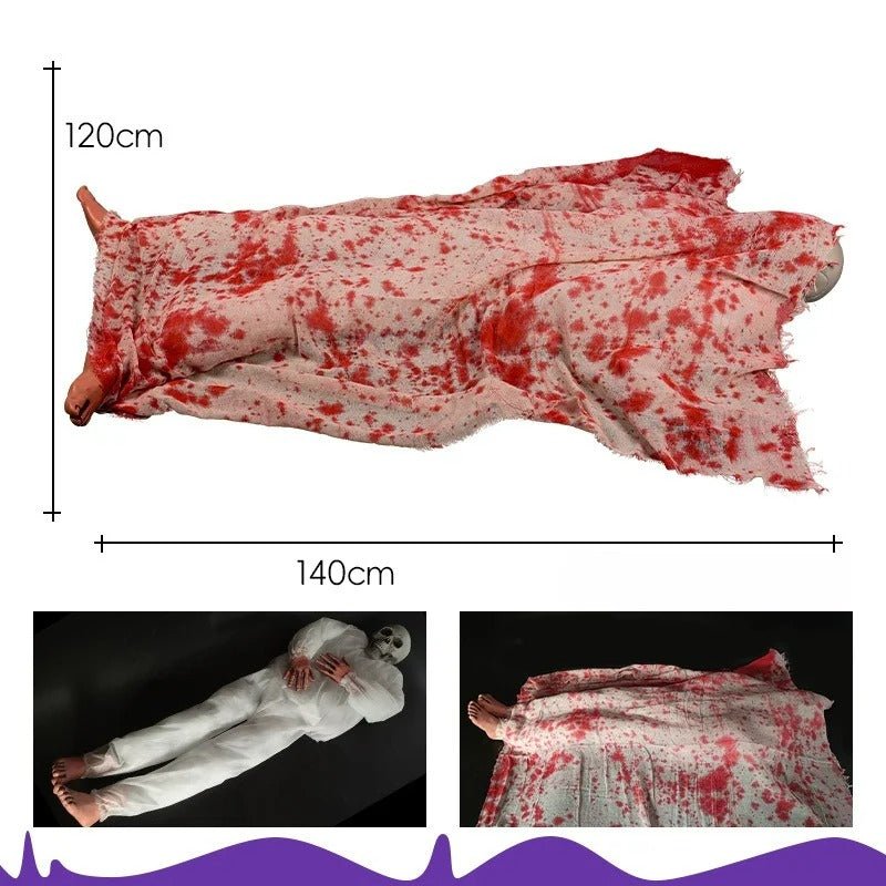 Geluidgeactiveerde Halloween Spookfiguur met LED-ogen en Griezelige Geluidseffecten voor Feestdecoratie | Sulvida