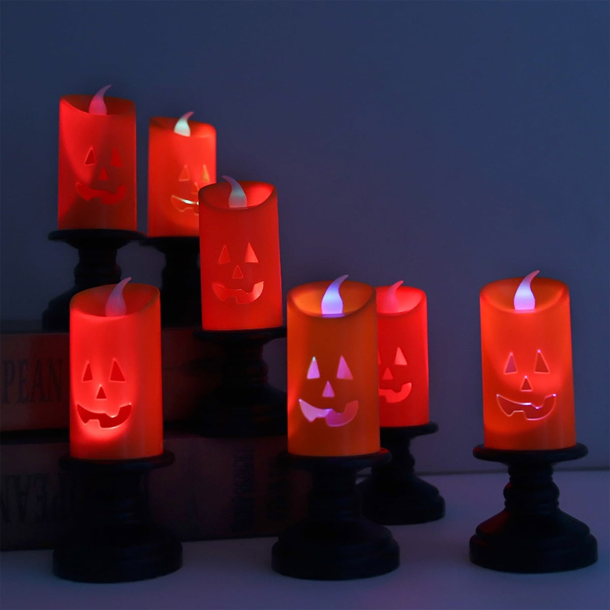 LED Pompoen Licht Elektrisch op Batterij Halloween Sfeerlicht Veilig Zonder Vlam voor Kinderen Herfst Decoratie | Sulvida