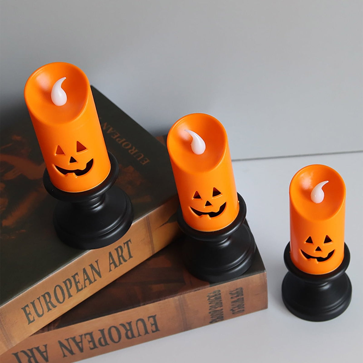 LED Pompoen Licht Elektrisch op Batterij Halloween Sfeerlicht Veilig Zonder Vlam voor Kinderen Herfst Decoratie | Sulvida