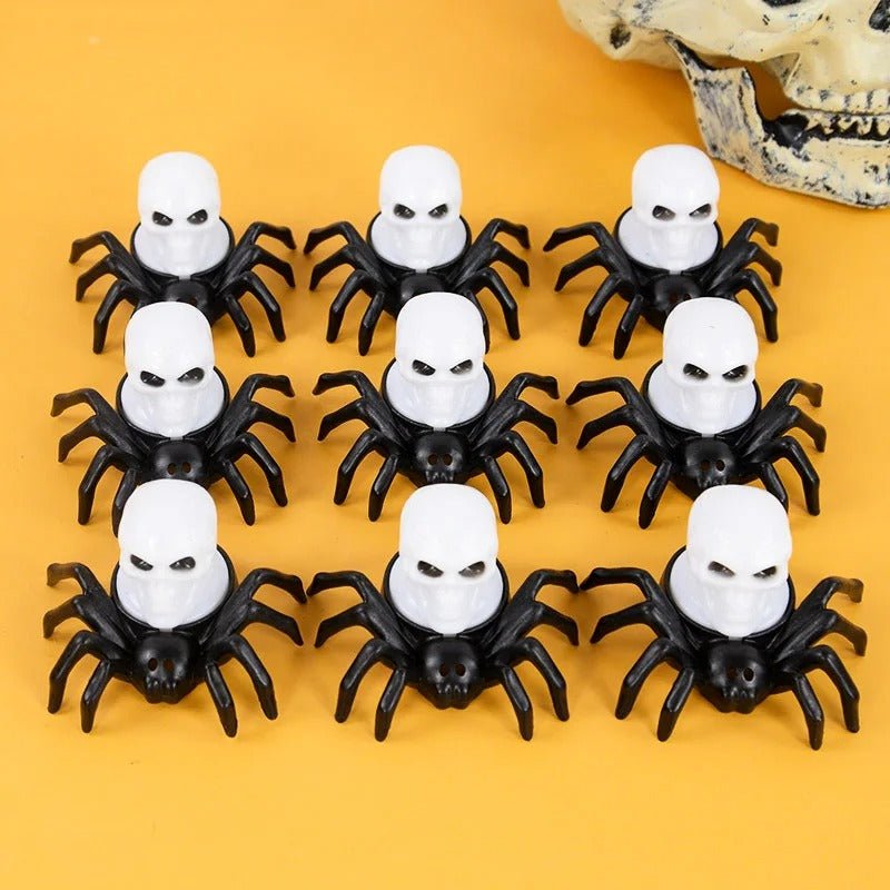 Griezelige Spinlamp met LED-Kaars en Schedel Halloween Tafellamp Spinnenkop Decoratie Sfeervol Licht | Sulvida