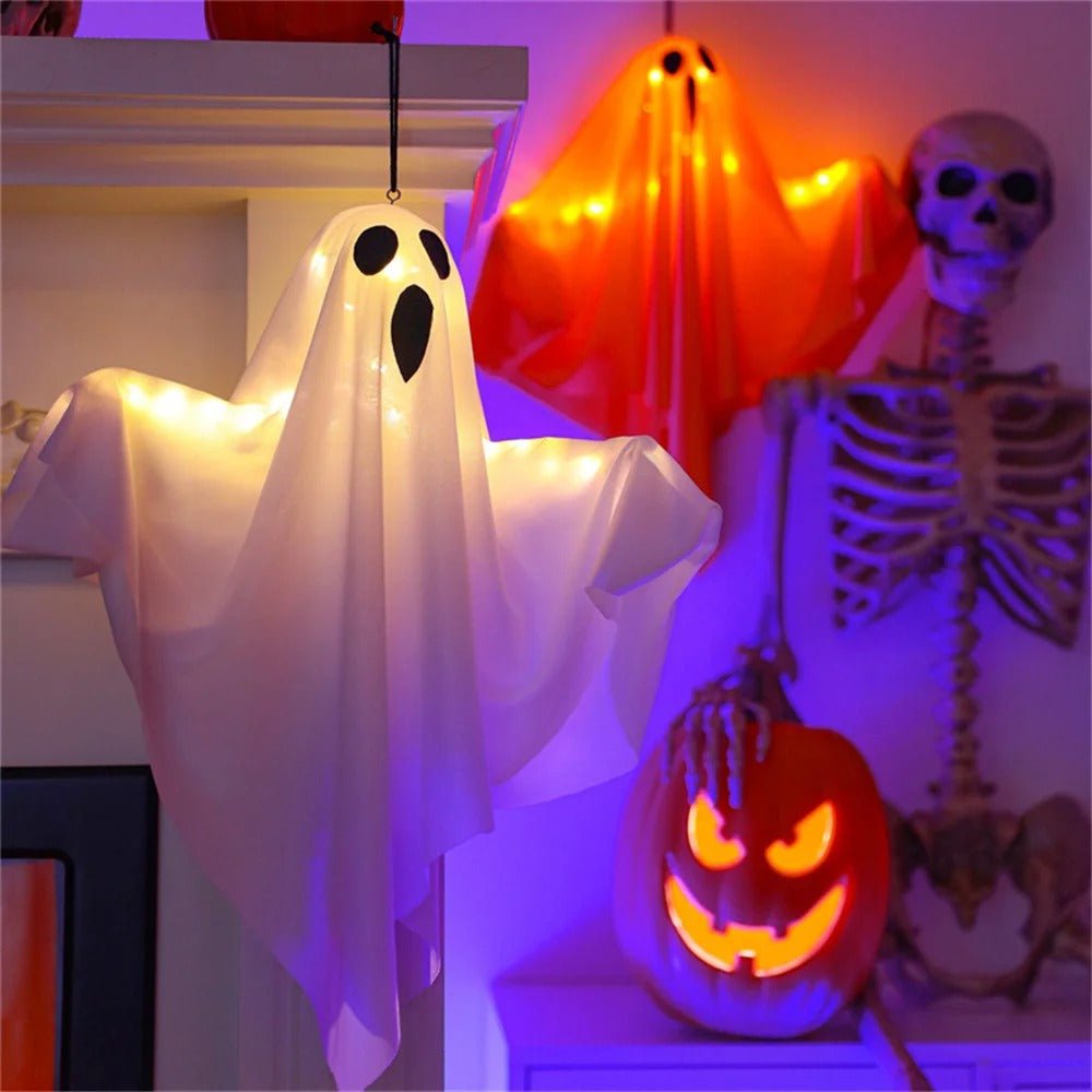 Zwevend Spookfiguur met LED Verlichting Binnen Decoratie Halloween Sfeerverlichting Ophangbaar Griezelig | Sulvida