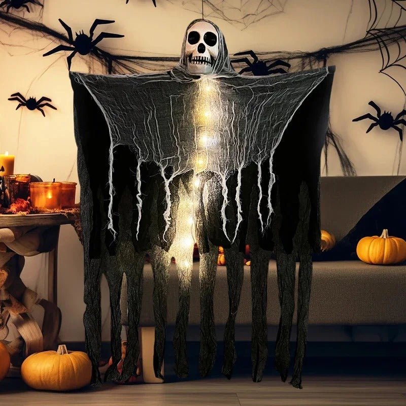 LED Schedel Hangende Decoratie Verlicht Halloween Decoratie Buiten Binnen Griezelige Sfeerverlichting | Sulvida