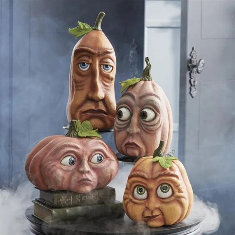 Decoratieve Pompoenfiguur Buitendecoratie Hars Tuindecoratie Grappig Halloween Decoratie Feestartikelen | Sulvida