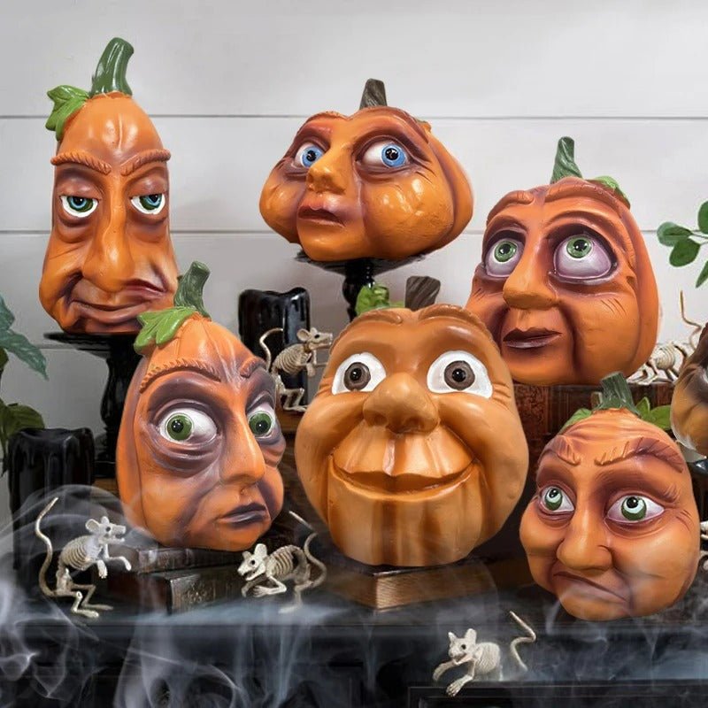 Pompoenkop Tuindecoratie met Spookachtig Design voor Buiten Tuin Binnenplaats Halloween Sfeer Decoratie | Sulvida