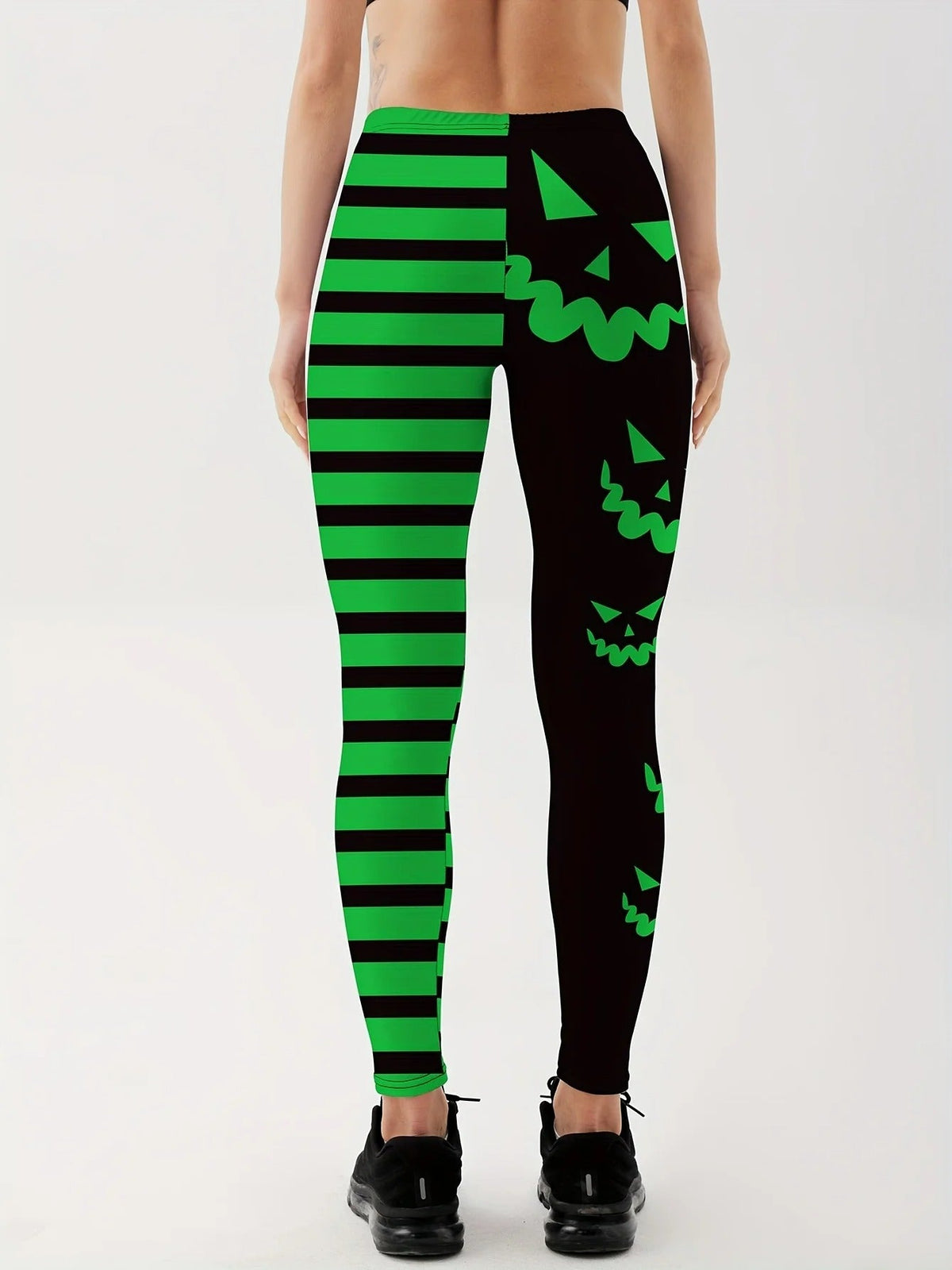 Sportlegging met Pompoenenprint Dames – Hoge Taille Stretchlegging Yoga Fitness Casual Training Sport | Sulvida