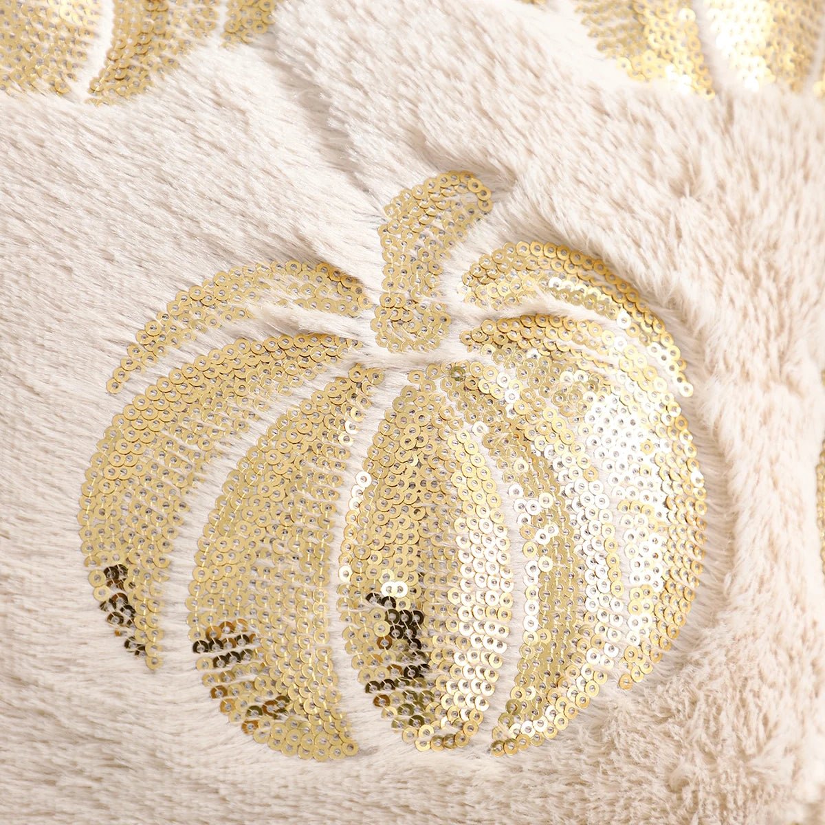 Pompoenkussenhoes met Pailletten Borduurwerk Ritssluiting Decoratief Sierkussen Herfst Interieur Woonkamer | Sulvida