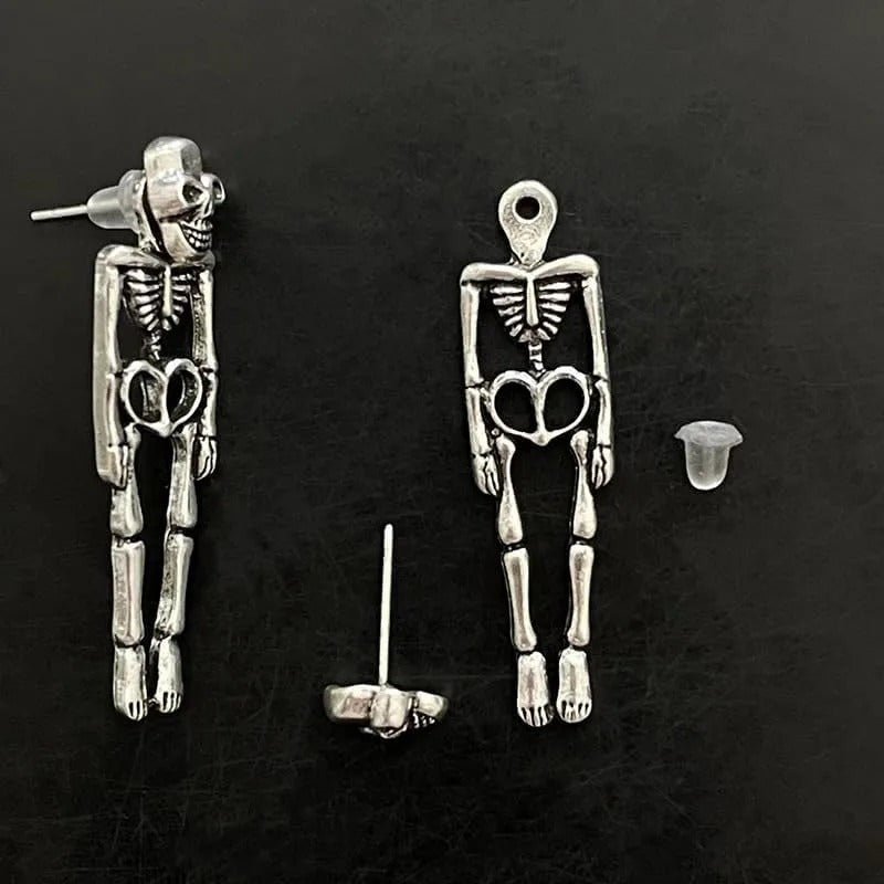 Schedel Oorbellen Loszittend Skelet Design Edgy Oorstekers Hangers Feest Mode Statement Sieraden Gothic | Sulvida