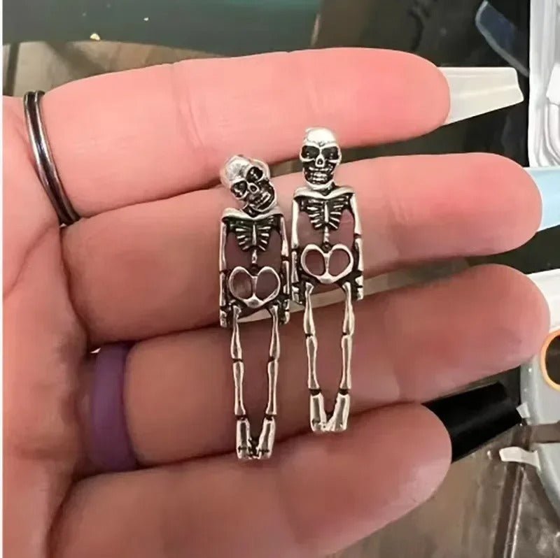 Schedel Oorbellen Loszittend Skelet Design Edgy Oorstekers Hangers Feest Mode Statement Sieraden Gothic | Sulvida