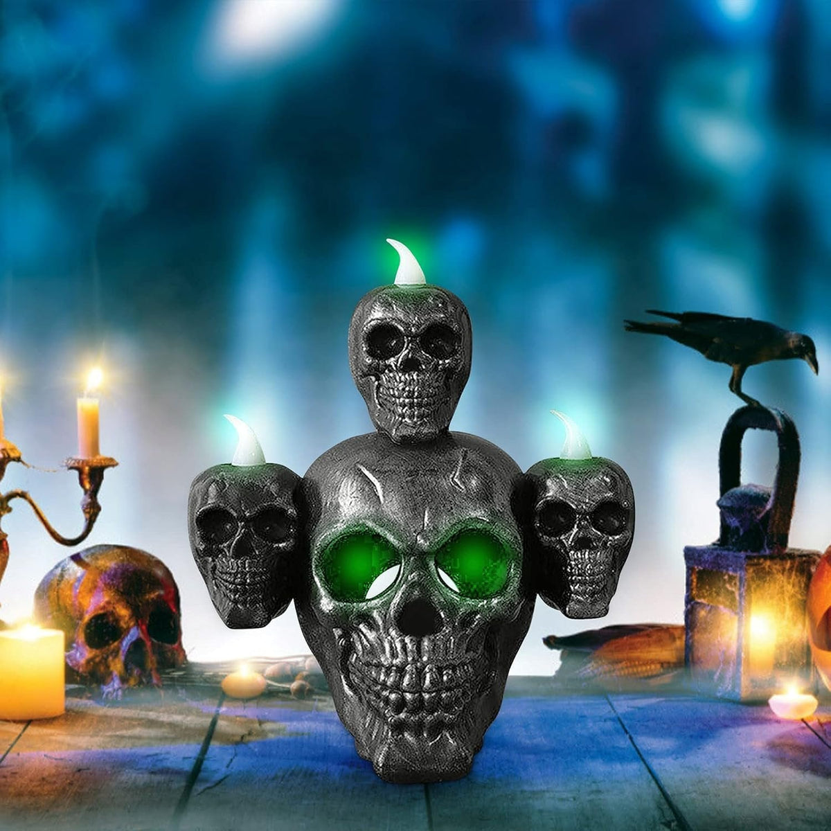 LED Schedellamp Halloween Decoratie – Sfeervolle Vlamloze Verlichting voor Feestdecoratie en Themafeesten | Sulvida