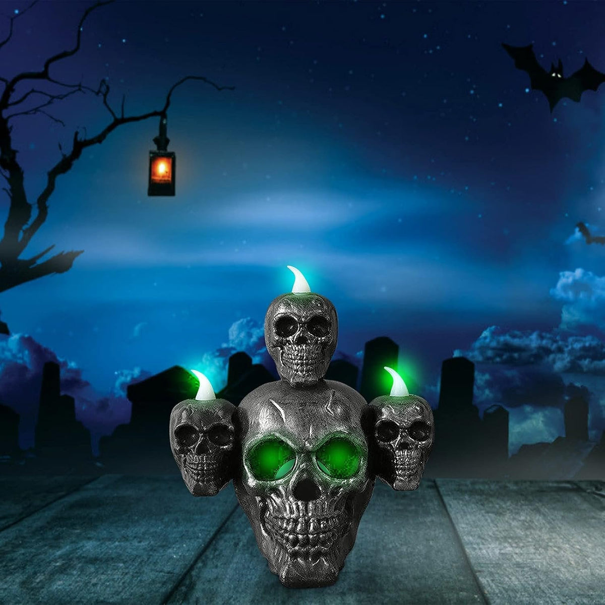 LED Schedellamp Halloween Decoratie – Sfeervolle Vlamloze Verlichting voor Feestdecoratie en Themafeesten | Sulvida