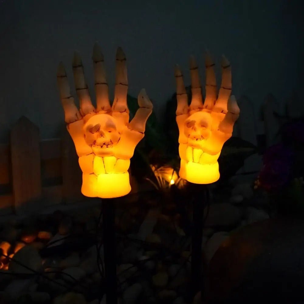 Solarverlichting Skelethand Grondpin Halloween Tuindecoratie LED Lamp Waterdicht 48cm Spooky Tuin Outdoor | Sulvida