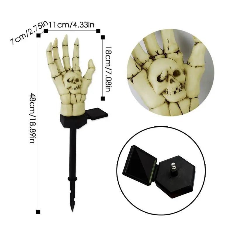 Solarverlichting Skelethand Grondpin Halloween Tuindecoratie LED Lamp Waterdicht 48cm Spooky Tuin Outdoor | Sulvida