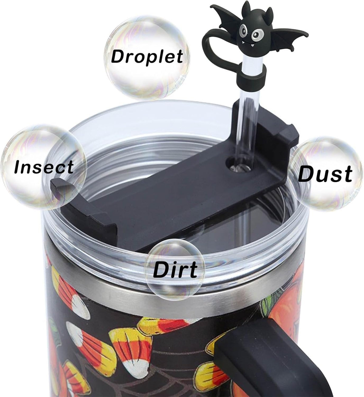 Siliconen Rietjesdoppen 5 Stuks 10mm Herbruikbaar Stofvrij Deksel Bescherming Drinkbeker Tumbler Accessoire | Sulvida