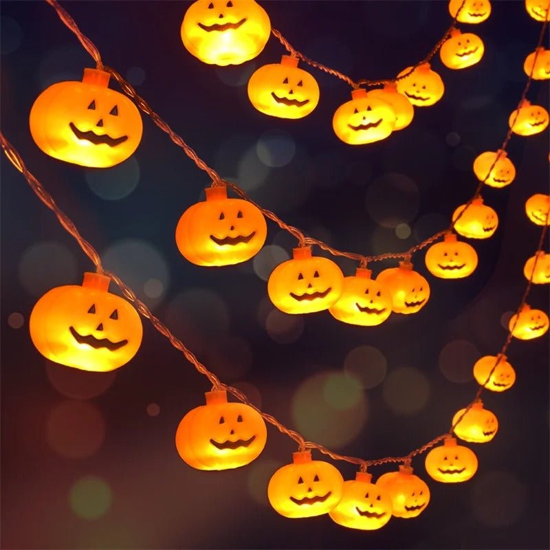 LED Pompoenslinger met 10 of 20 Lichtjes Binnen Buiten Decoratie Feestverlichting Herfst Halloween Sfeer | Sulvida