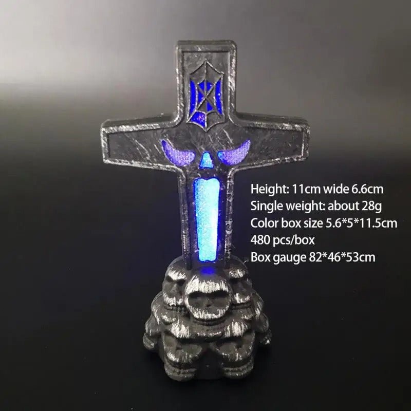 Grafsteenverlicht met LED voor Halloween Tuin Decoratie Spookachtig Kerkhof Ornament Grafsteen Nep Grafsteen | Sulvida