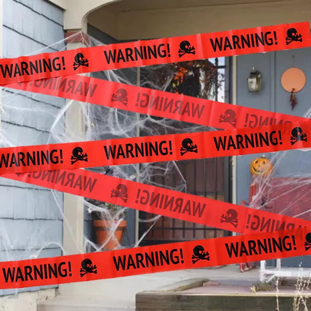 Afzetlint Halloween Decoratie 5 Meter – Griezelversiering Waarschuwingstape Feest Horror Party Thema | Sulvida
