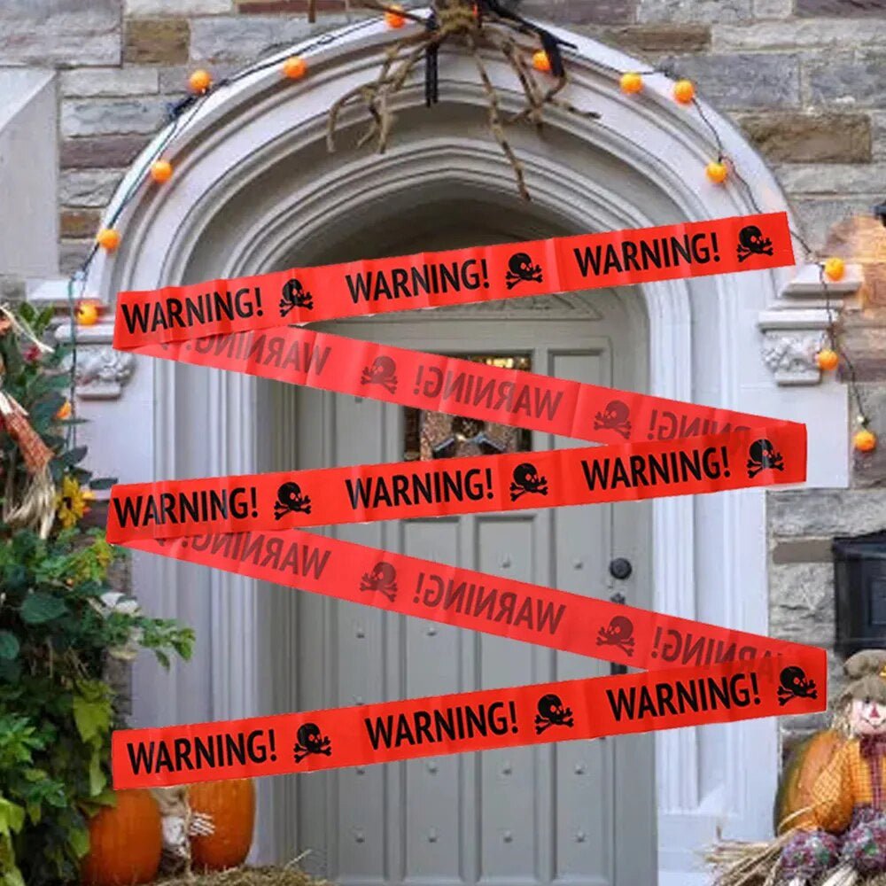 Afzetlint Halloween Decoratie 5 Meter – Griezelversiering Waarschuwingstape Feest Horror Party Thema | Sulvida