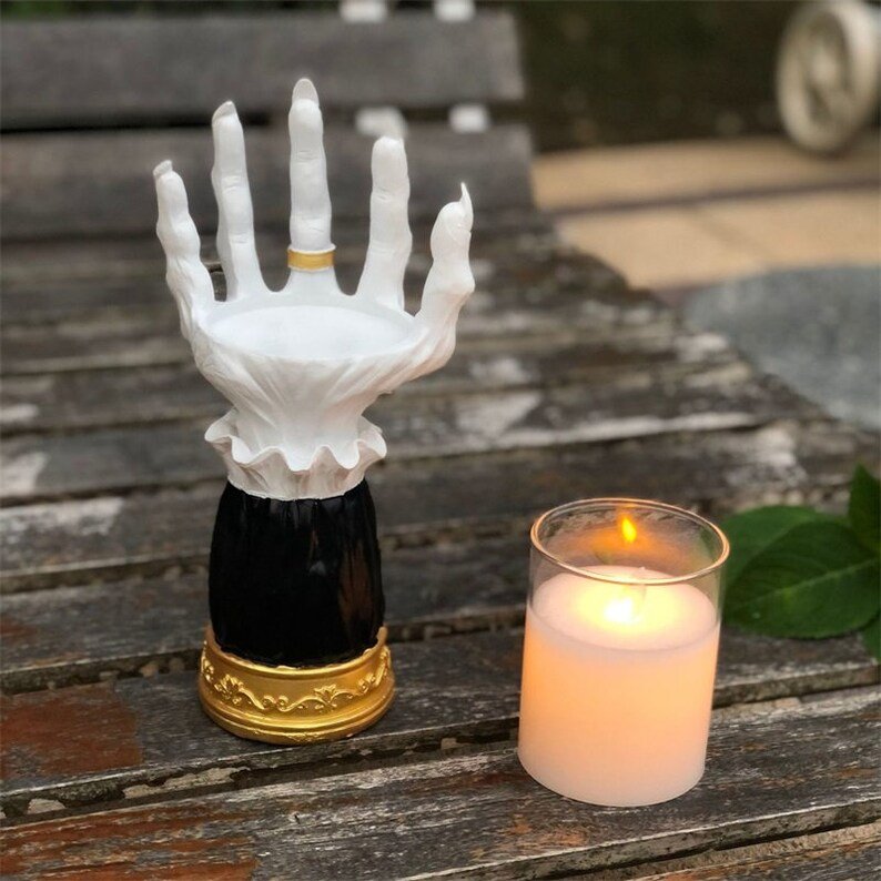Heksenhand Kandelaar met Spookachtige Vingers voor Griezelige Sfeer Decoratie Halloween Tafel Interieur | Sulvida