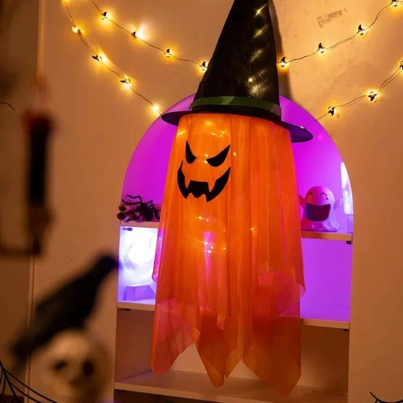 Verlichte Tovenaarshoedlamp LED Halloween Decoratie Hangend Zwevend Effect Tuinverlichting Feestdecoratie | Sulvida