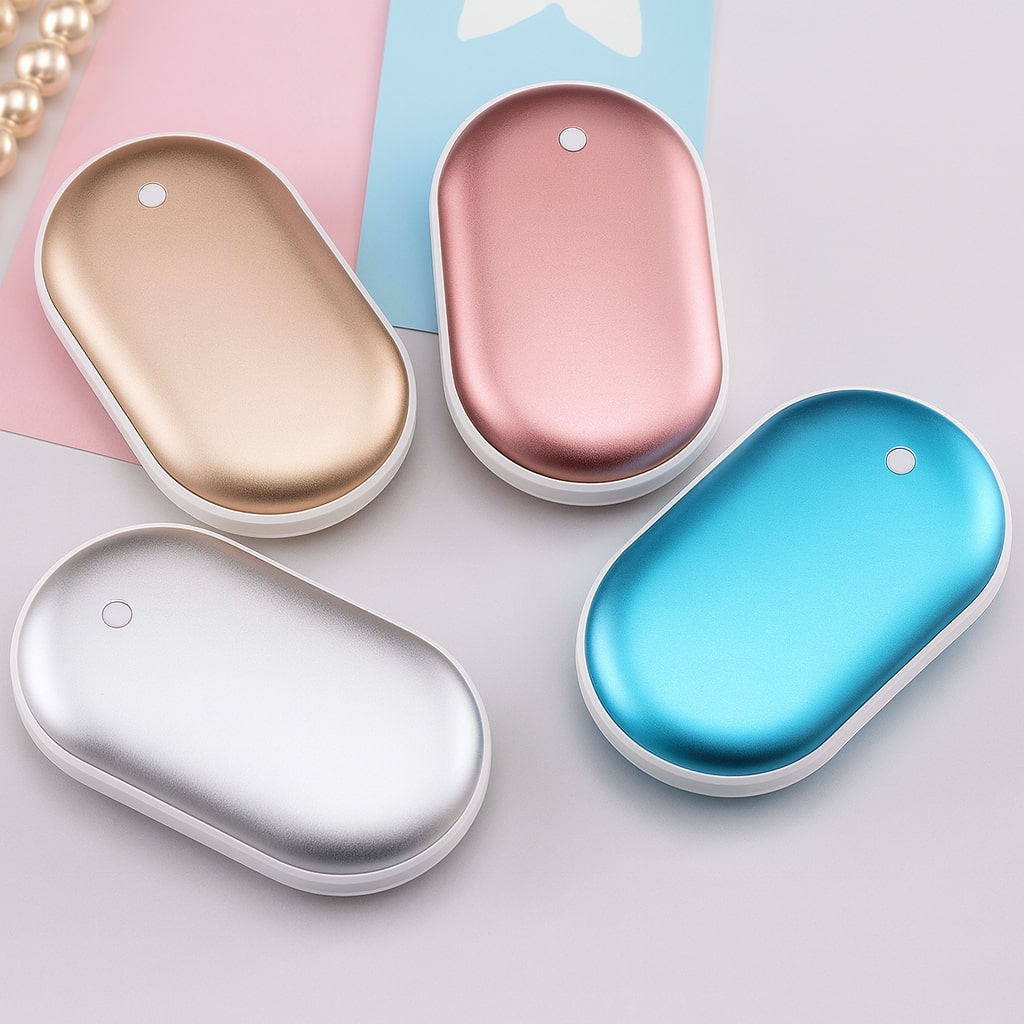 Elektrische Handwarmer met Powerbank 5200mAh – Oplaadbare Zakwarmer voor Koude Handen – Draagbare Verwarming voor Wintersport, Wandelen en Buiten – Veilige Handverwarmer met Drie Temperatuurstanden | Sulvida