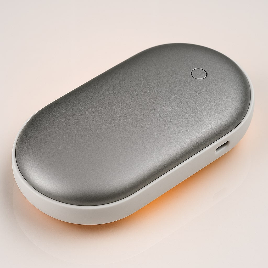 Elektrische Handwarmer met Powerbank 5200mAh – Oplaadbare Zakwarmer voor Koude Handen – Draagbare Verwarming voor Wintersport, Wandelen en Buiten – Veilige Handverwarmer met Drie Temperatuurstanden | Sulvida