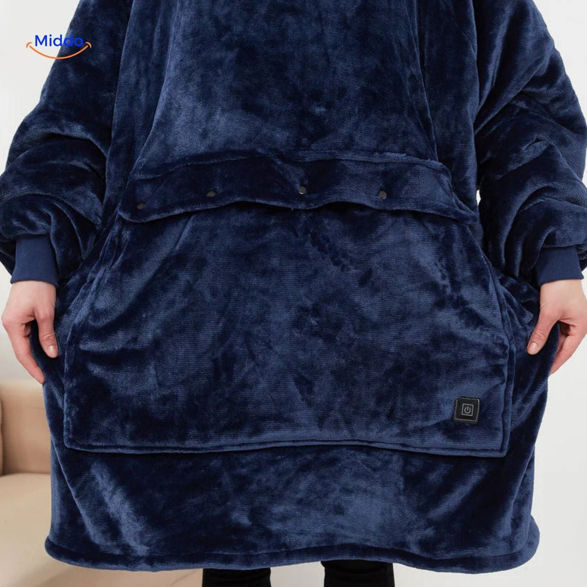 Pull chauffant avec chargement USB, 3 zones chauffantes, unisexe, vêtement chaud d'hiver noir, gris et bleu pour l'automne | Sulvida