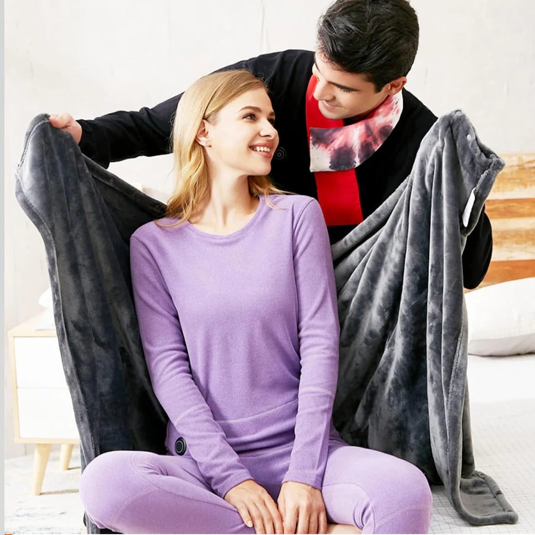 Verwarmde Deken met Ritssluiting en USB-Aansluiting – Cape voor Schouders en Romp – Fluweelzacht Fleece | Sulvida