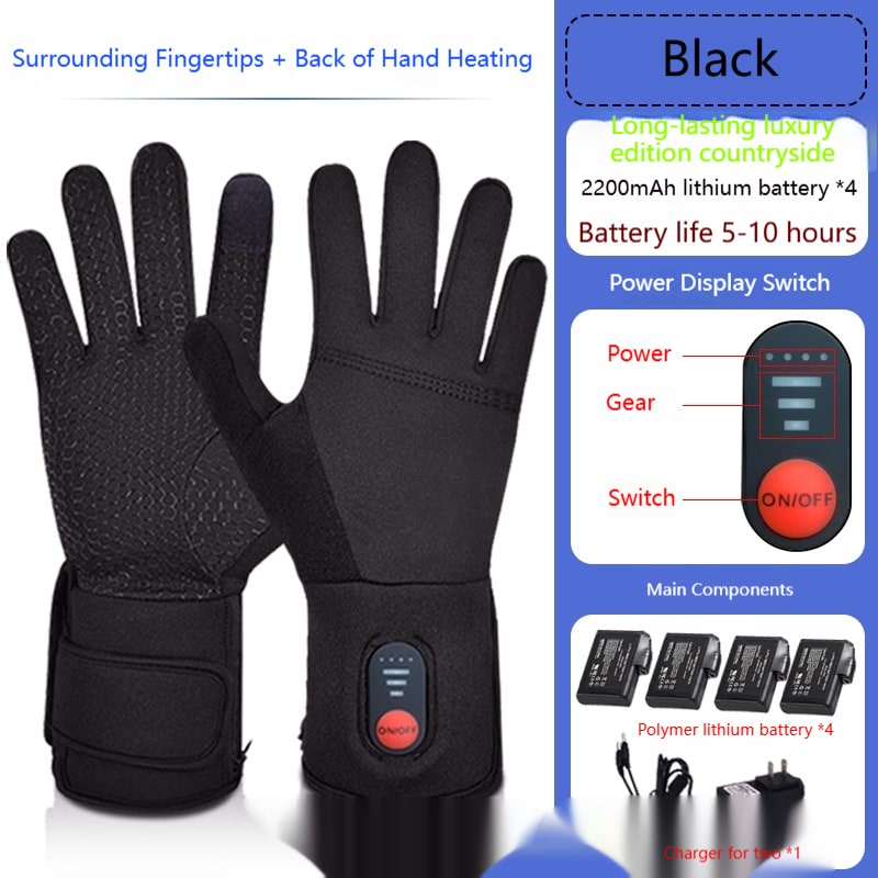 Verwarmde Handschoenen met Touchscreen en Oplaadbare Batterij Winterhandschoenen Thermohandschoenen Ski | Sulvida