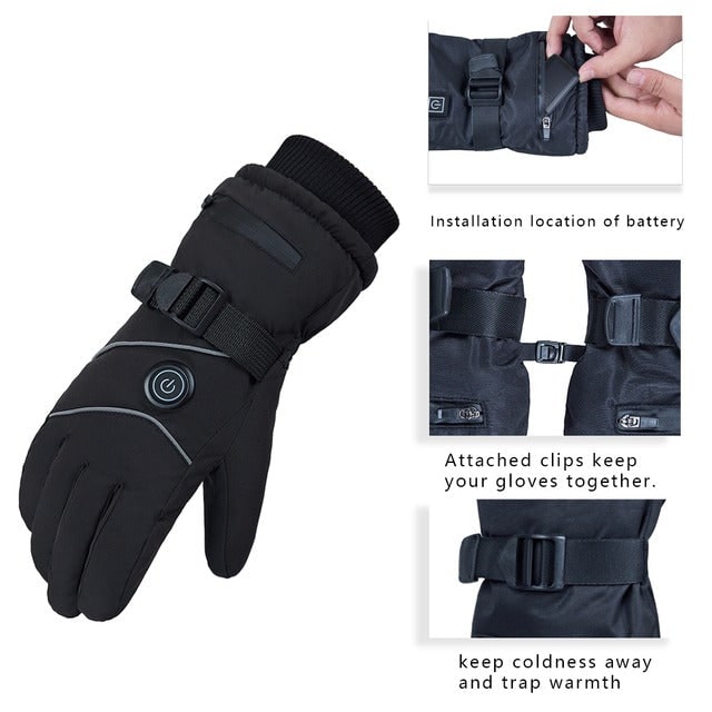 Verwarmde Handschoenen Oplaadbaar met Touchscreen 3 Warmtestanden Winter Ski Fiets Outdoor Wandelen Unisex | Sulvida