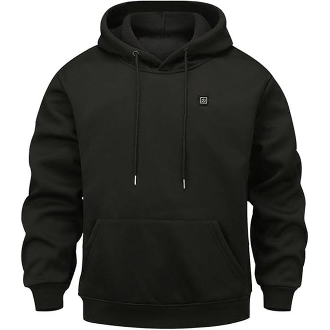 Verwarmde Hoodie met USB Verwarmingszones Rug Buik Nek 3 Temperatuurniveaus Unisex Capuchon Oplaadbaar | Sulvida