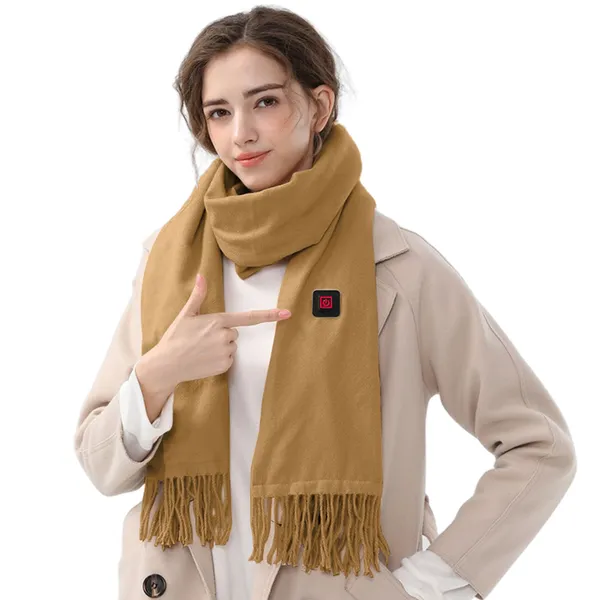 Verwarmbare Sjaal met USB Fleece Nekwarmte Drie Warmtestanden Zachte Halsdoek Verwarmd Wintersjaaltje | Sulvida