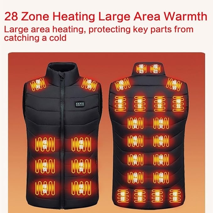 Verwarmbaar Bodywarmer Vest USB Oplaadbaar Meerzone Gewatteerd Unisex Winterkledij Outdoorwear Thermisch Comfortabel | Sulvida