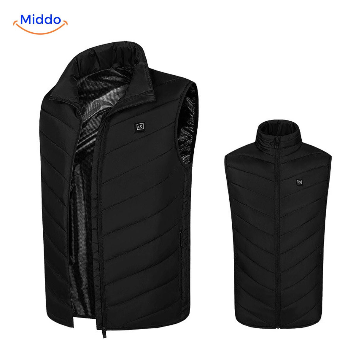 Verwarmingsvest met USB-bediening 4-21 verwarmingszones zwart blauw rood camouflage heren winter bodywarmer | Sulvida
