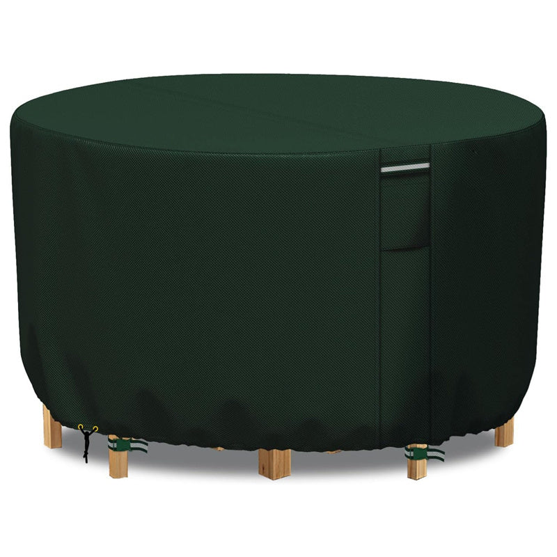 Weerbestendige Ronde Tuinmeubelhoes met Ventilatie-opening Zwart Grijs Groen 102-300cm Tuintafelhoes | Sulvida