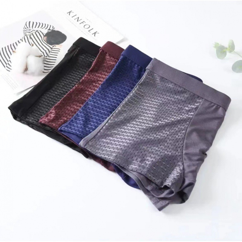 Bamboe Boxershorts Heren Set van 4 Stuks Ademend Comfort Elastische Band Zachte Pasvorm Dagelijks Ondergoed | Sulvida