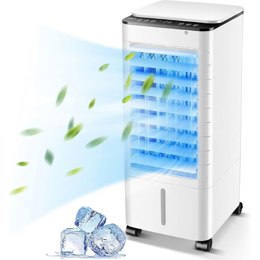Mobiele Airco 3-in-1 Ventilator Luchtbevochtiger Stil Energiezuinig met Wielen voor Kantoor Slaapkamer | Sulvida