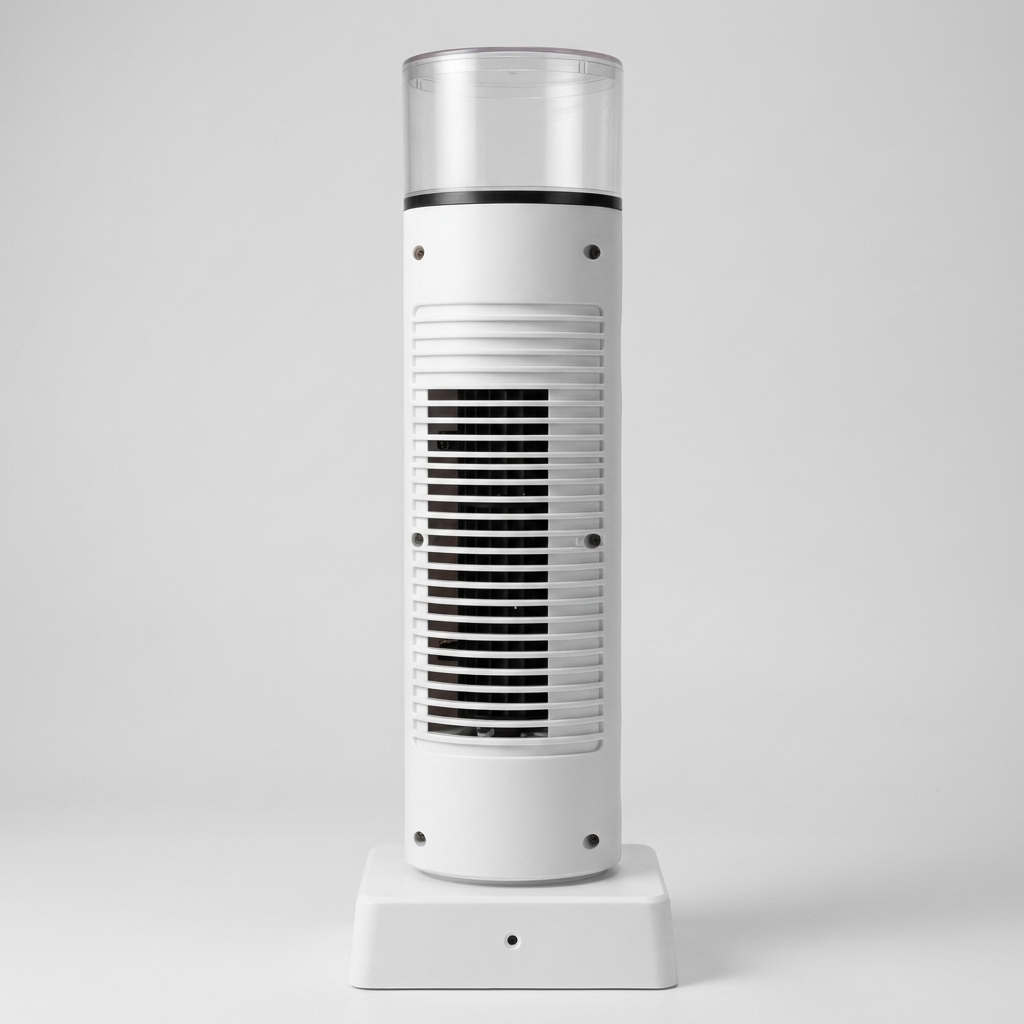 Compacte bureauventilator met luchtbevochtiger USB aangedreven 6 snelheden 110° luchtverdeling timer | Sulvida