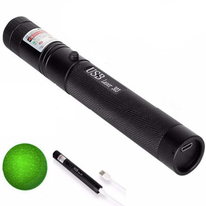 Laserpen Zaklamp Oplaadbaar met Krachtige Straal 10000m USB Laserpointer Groen Rood Paars Presentatie | Sulvida