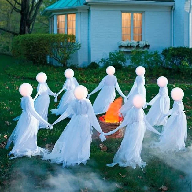 Spookachtige Tuinsteker met Handjes Halloween Decoratie Tuin Griezelig Grondsteker Figuur Heks Buiten | Sulvida